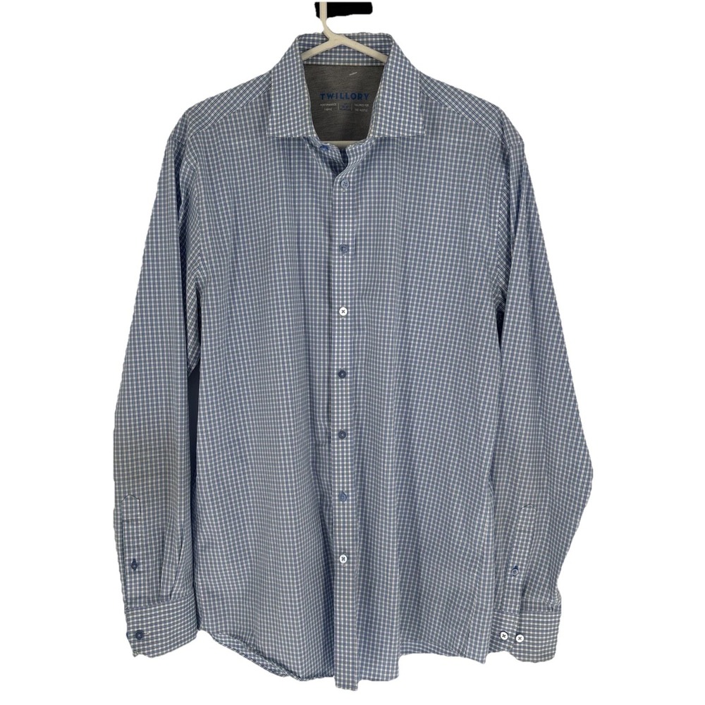Twillory Tailored for the Hustle Performance Dress Shirt Mens 17 x 36/37